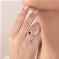 Ringe Mirco Visconti Dame in Weißgold Zaffiro II24/5Z - II24/5Z